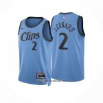 Camiseta Los Angeles Clippers Kawhi Leonard #2 Ciudad 2024-25 Azul